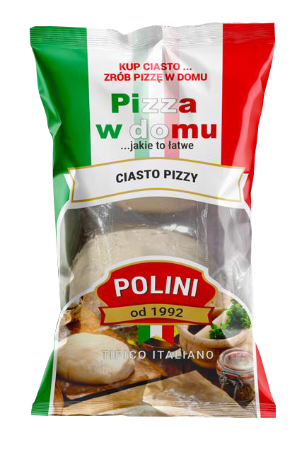 Oryginalne opakowanie klasycznego ciasta do pizzy Polini